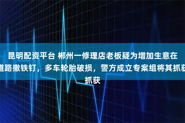 昆明配资平台 郴州一修理店老板疑为增加生意在道路撒铁钉，多车轮胎破损，警方成立专案组将其抓获